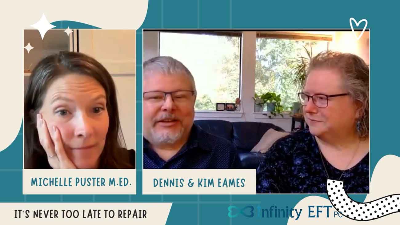 Youtube screen shot compassionate heart parenting with Michelle and Dennis and Kim Eames
