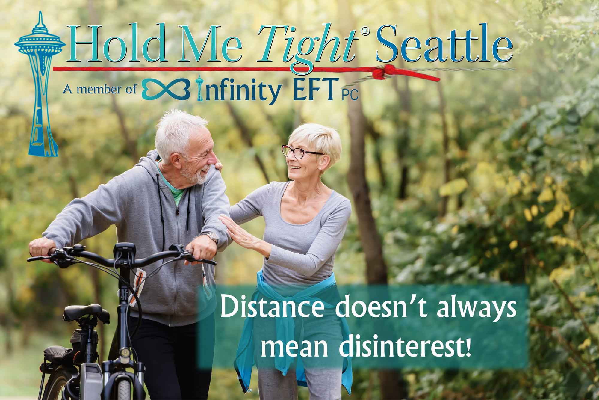 Distance doesn't always mean disinterest - text with image of couple on beach embracing